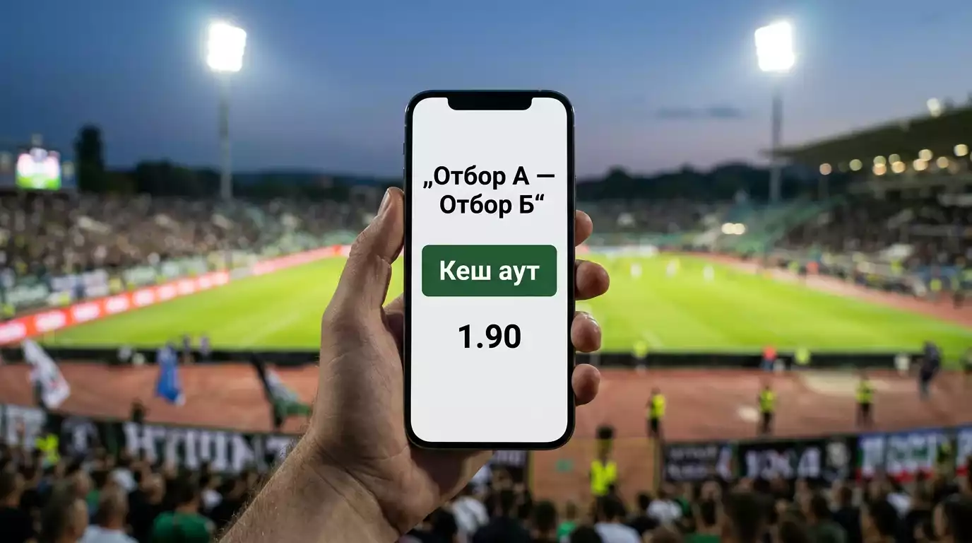 Cash Out функция при футболни залози в мобилно приложение