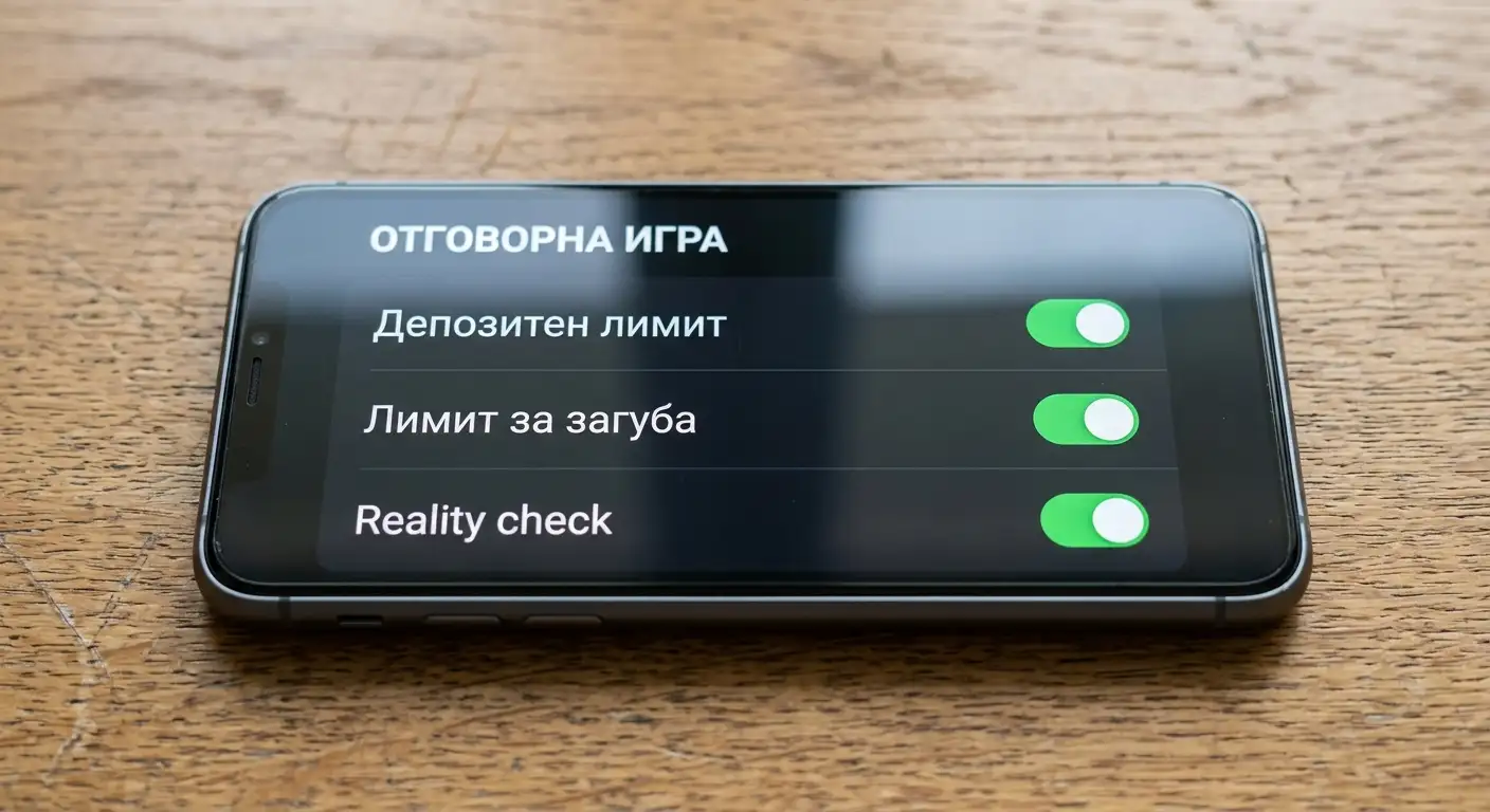 Настройки за депозитни лимити и Reality check в мобилно приложение на букмейкър