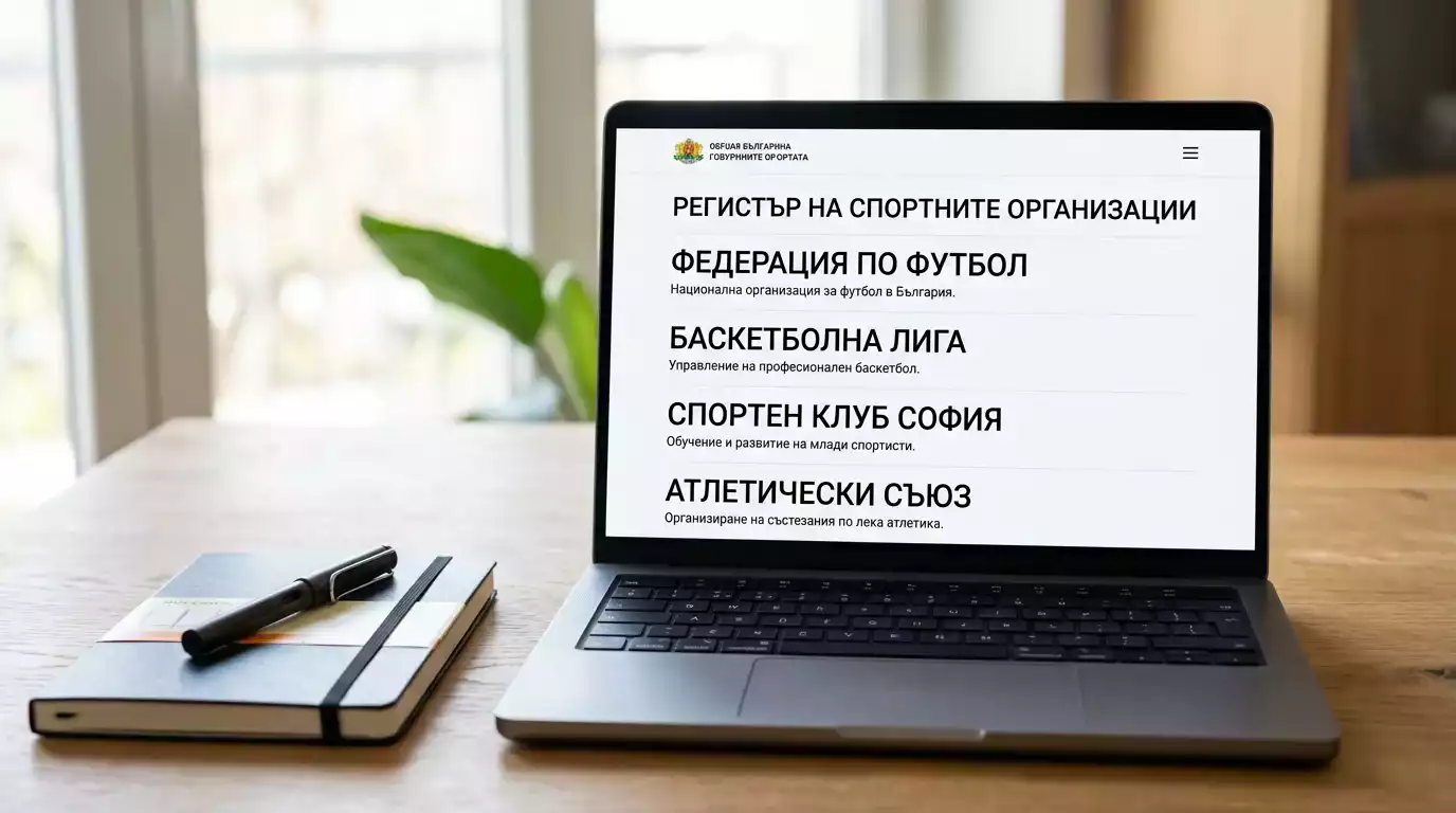 Публичен регистър на НАП на лаптоп