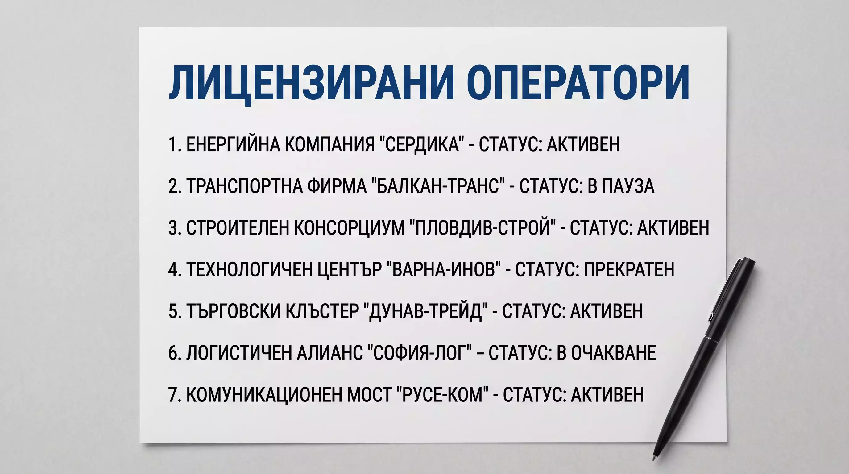 Списък на лицензираните футболни букмейкъри в България с активен лиценз НАП