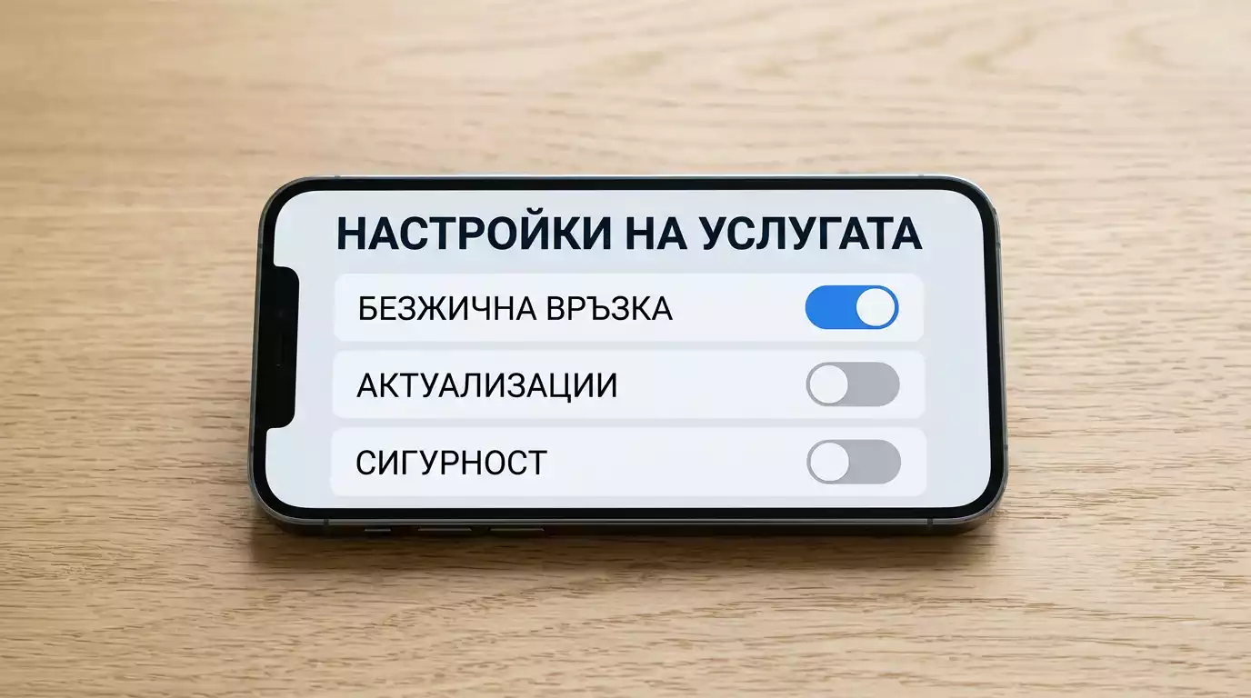 Настройки за самоизключване в мобилно приложение